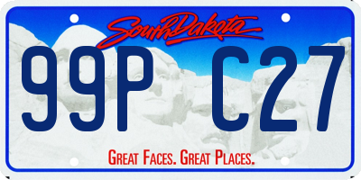 SD license plate 99PC27