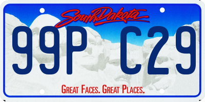 SD license plate 99PC29