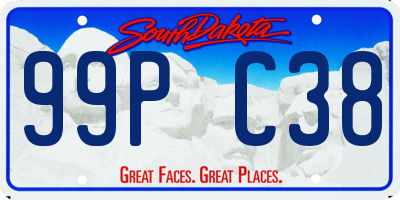 SD license plate 99PC38