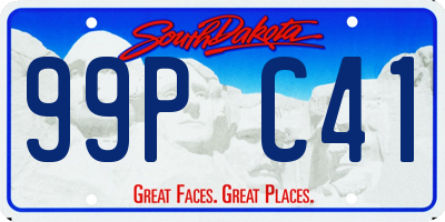 SD license plate 99PC41