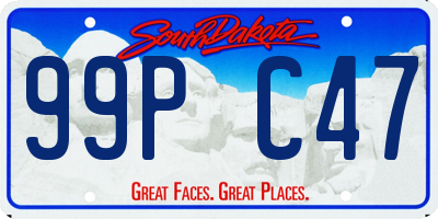 SD license plate 99PC47