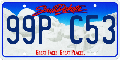 SD license plate 99PC53