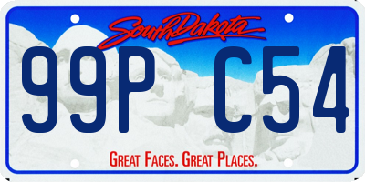 SD license plate 99PC54