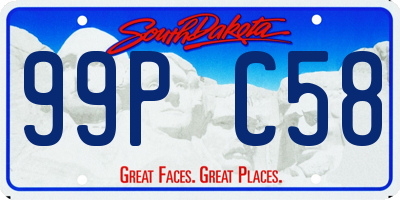 SD license plate 99PC58