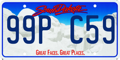 SD license plate 99PC59