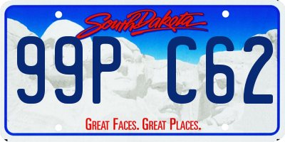 SD license plate 99PC62
