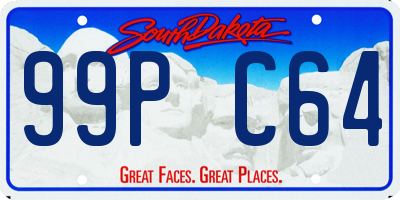 SD license plate 99PC64