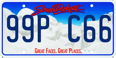 SD license plate 99PC66