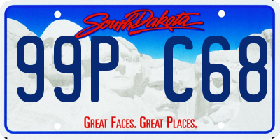 SD license plate 99PC68
