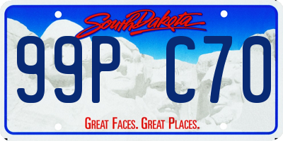 SD license plate 99PC70