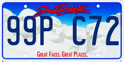 SD license plate 99PC72