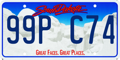 SD license plate 99PC74
