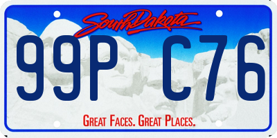 SD license plate 99PC76