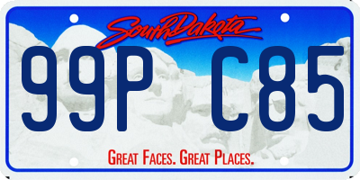 SD license plate 99PC85