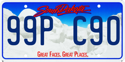 SD license plate 99PC90