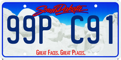 SD license plate 99PC91