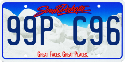 SD license plate 99PC96