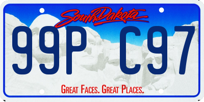 SD license plate 99PC97