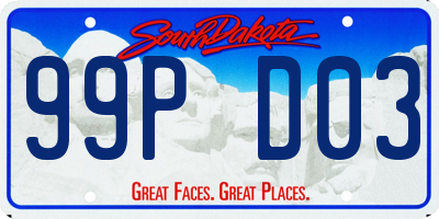 SD license plate 99PD03