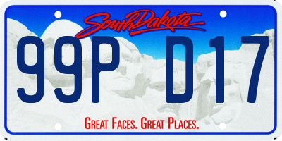 SD license plate 99PD17
