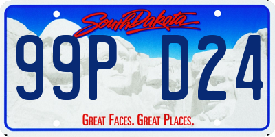 SD license plate 99PD24