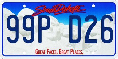 SD license plate 99PD26