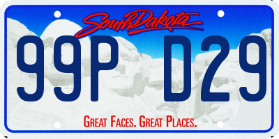 SD license plate 99PD29