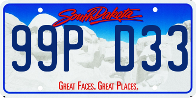 SD license plate 99PD33