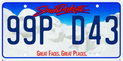 SD license plate 99PD43