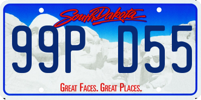 SD license plate 99PD55