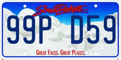 SD license plate 99PD59