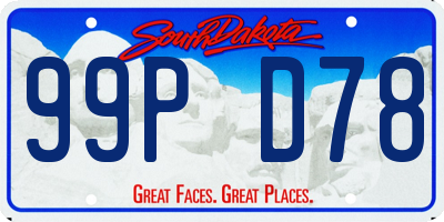 SD license plate 99PD78