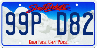 SD license plate 99PD82