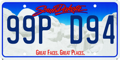SD license plate 99PD94