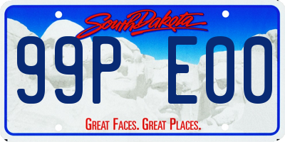 SD license plate 99PE00