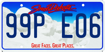 SD license plate 99PE06