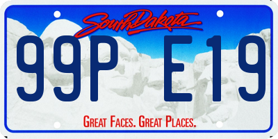 SD license plate 99PE19