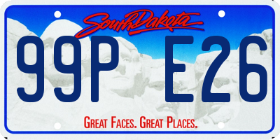 SD license plate 99PE26