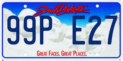 SD license plate 99PE27