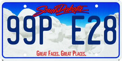 SD license plate 99PE28