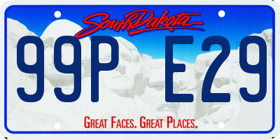 SD license plate 99PE29