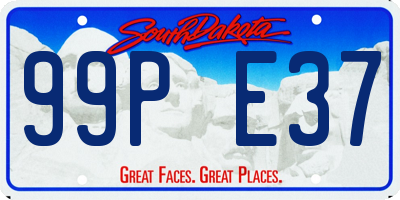SD license plate 99PE37