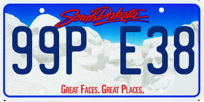 SD license plate 99PE38