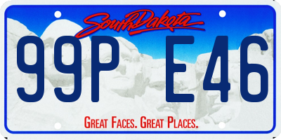 SD license plate 99PE46