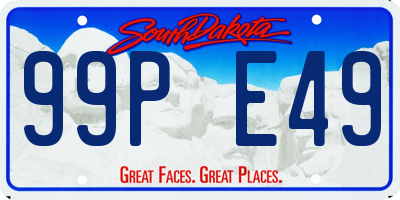 SD license plate 99PE49