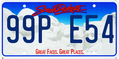 SD license plate 99PE54