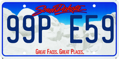 SD license plate 99PE59