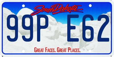 SD license plate 99PE62