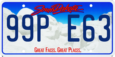 SD license plate 99PE63