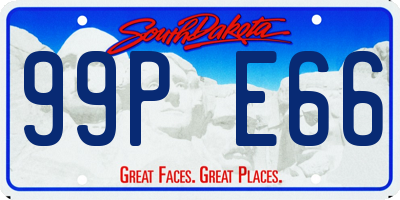 SD license plate 99PE66